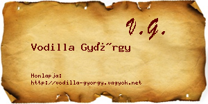 Vodilla György névjegykártya