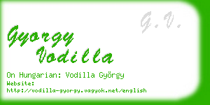 gyorgy vodilla business card