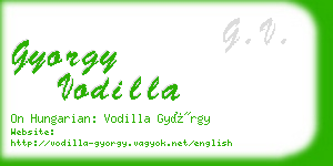gyorgy vodilla business card
